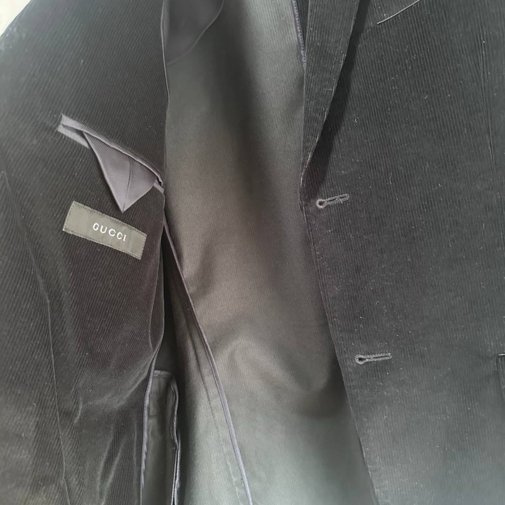 Gucci Single-Breasted Velvet Blazer sport coat 48R - Picture 3 of 14